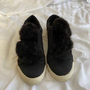 Black Pom Pom Sneakers